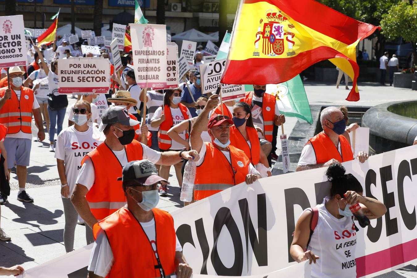 La protesta de los feriantes, en imágenes