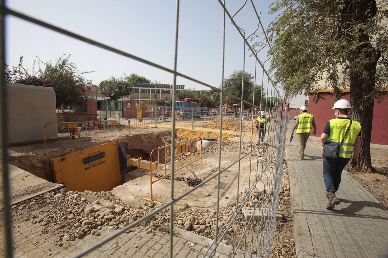 En imágenes, la construcción del colector de la Ronda de Tejares