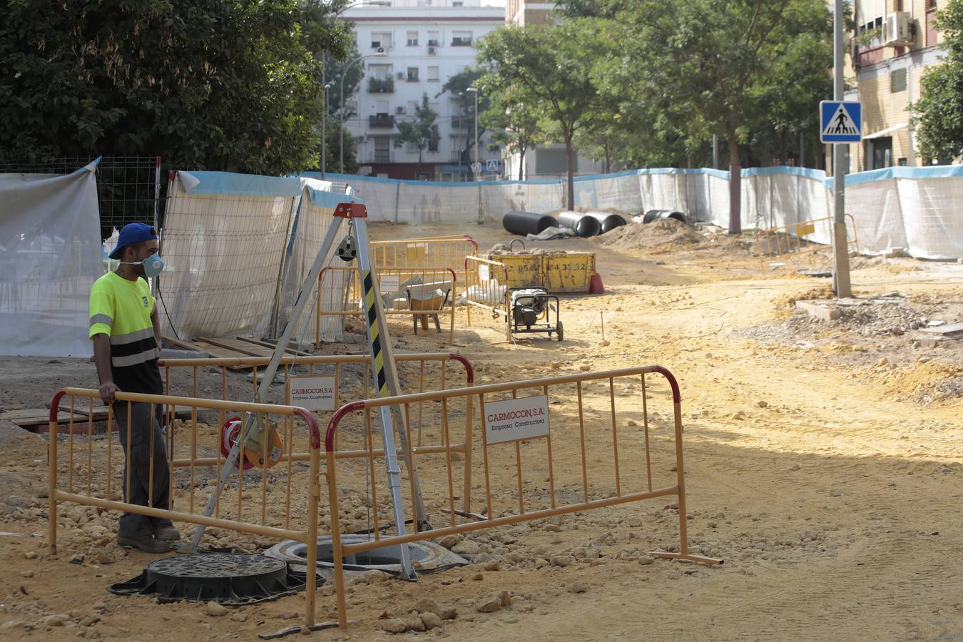 En imágenes, la construcción del colector de la Ronda de Tejares