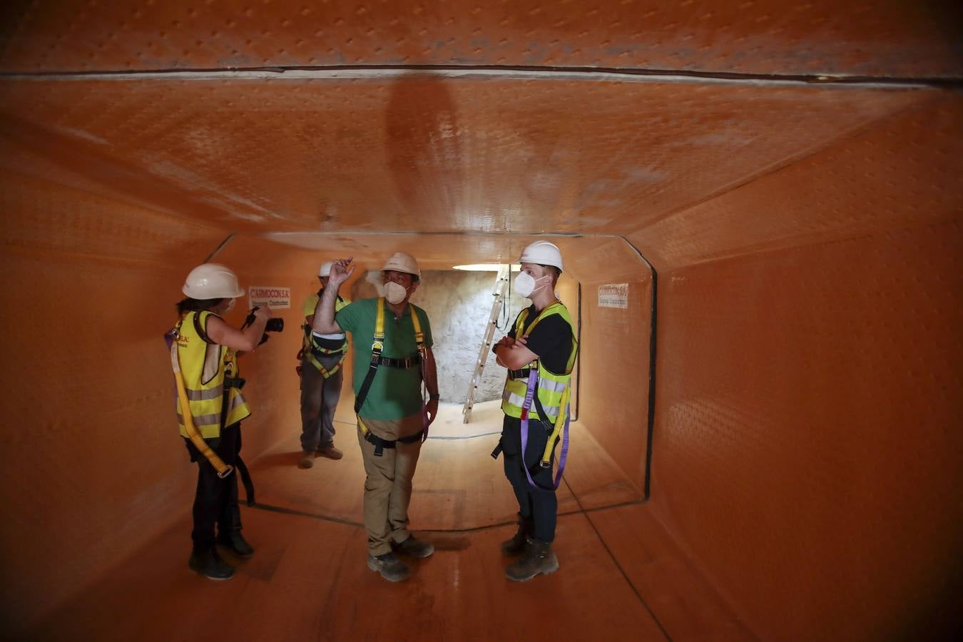 En imágenes, la construcción del colector de la Ronda de Tejares