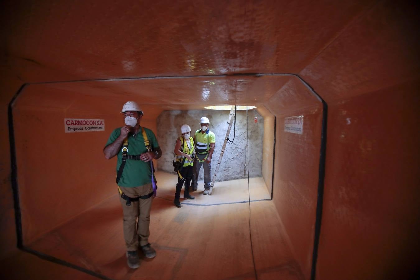 En imágenes, la construcción del colector de la Ronda de Tejares