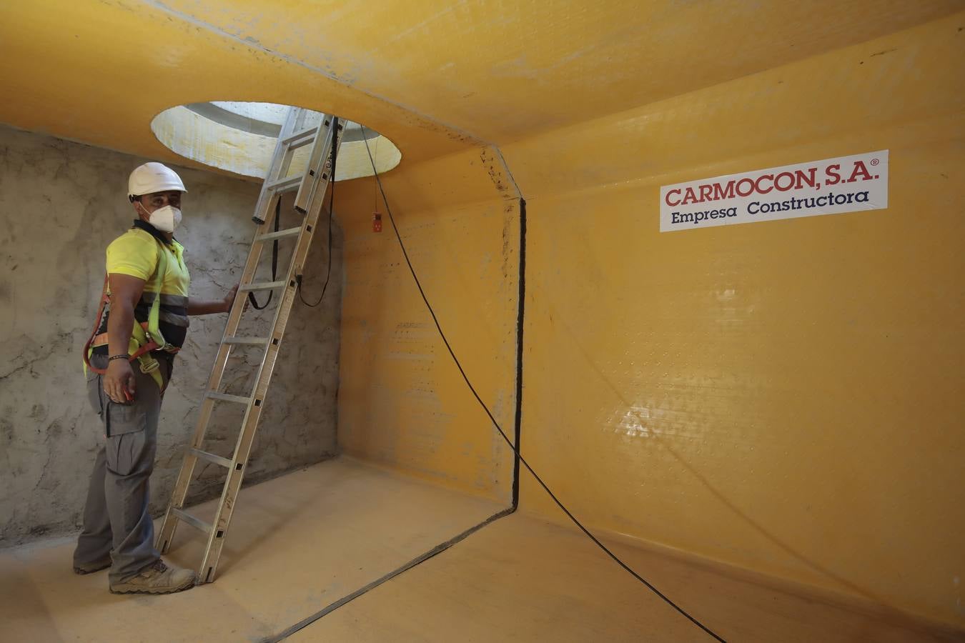 En imágenes, la construcción del colector de la Ronda de Tejares