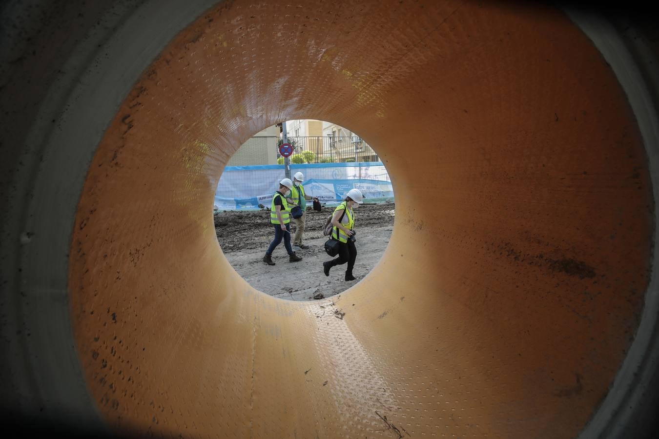 En imágenes, la construcción del colector de la Ronda de Tejares