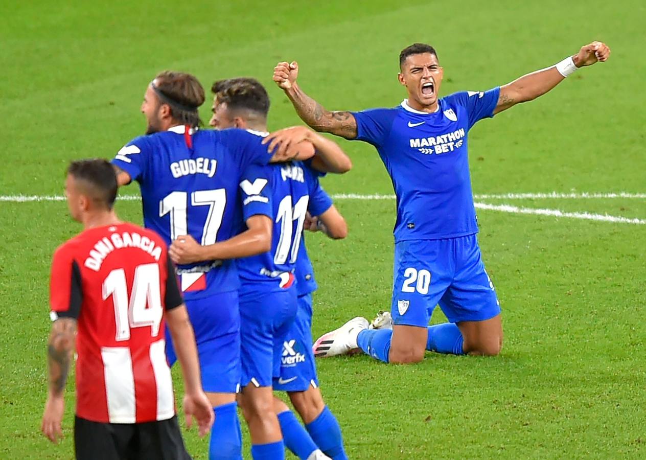 En imágenes, el encuentro entre el Athletic de Bilbao y el Sevilla F.C. en San Mamés