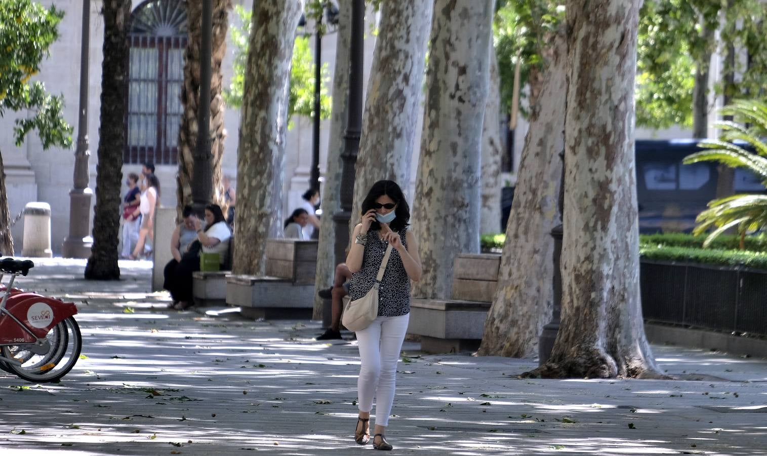 Casi todos los sevillanos llevan mascarilla