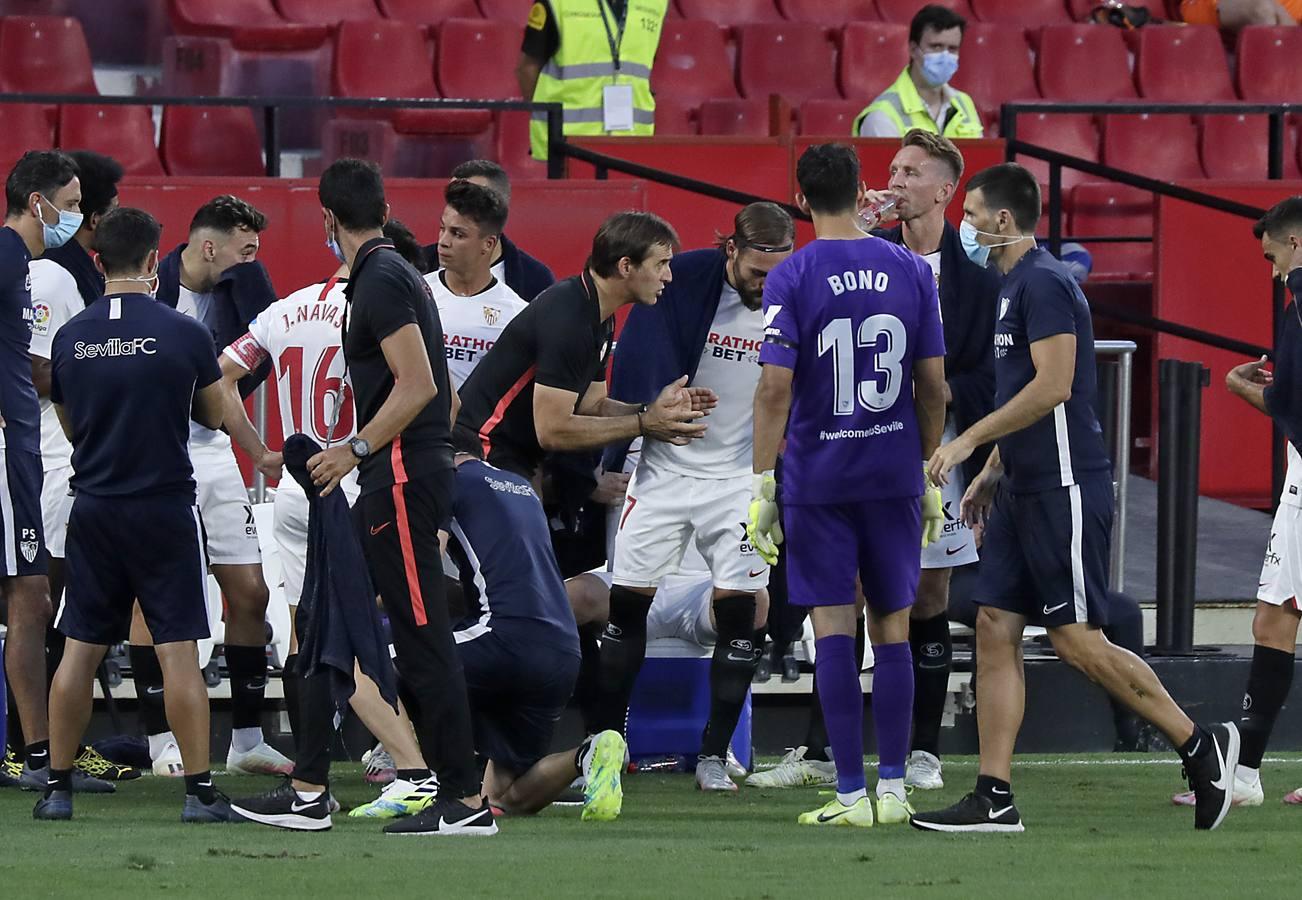 El partido entre el Sevilla y el Valencia, en imágenes