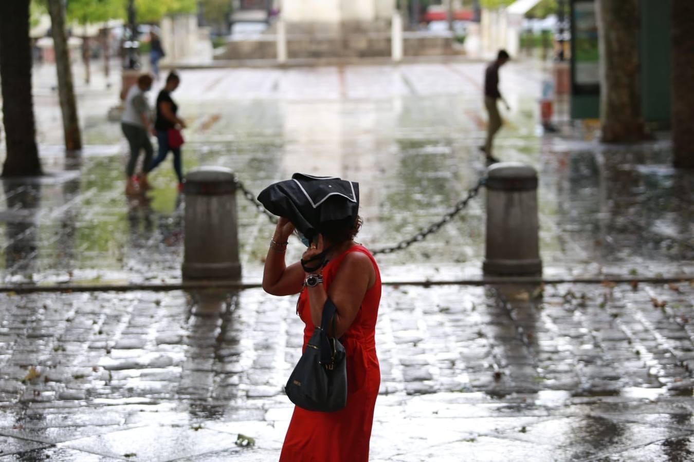 Las imágenes de la tormenta de granizo que ha caído este martes en Sevilla