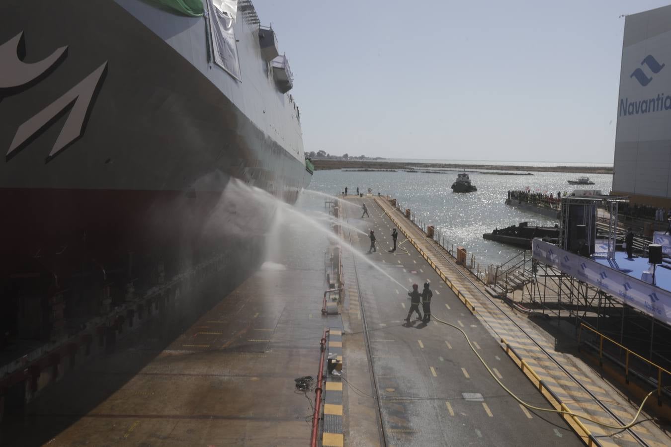 FOTOS: Botadura de la primera corbeta saudí en Navantia San Fernando