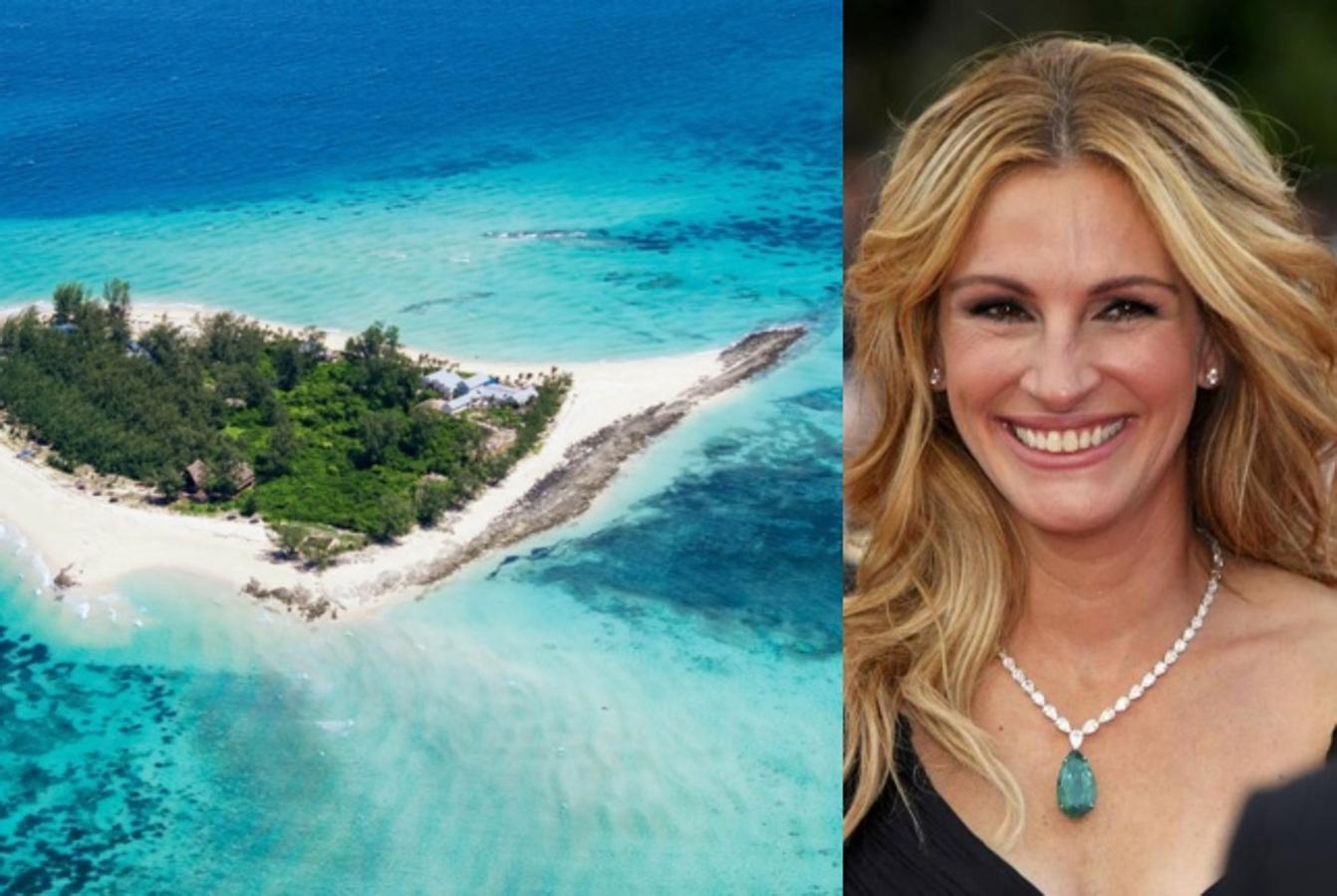 Julia Roberts. Ella ni confirma ni desmiente, pero se lleva años rumoreando que la actriz tiene una isla privada en Bahamas y, al parecer, fue un regalo.