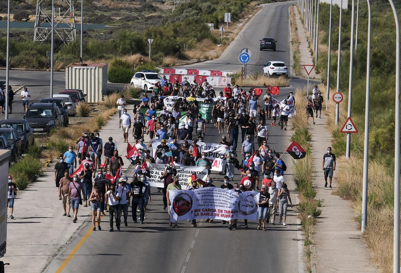 FOTOS: Pinchazo de la huelga del metal en la Bahía de Cádiz