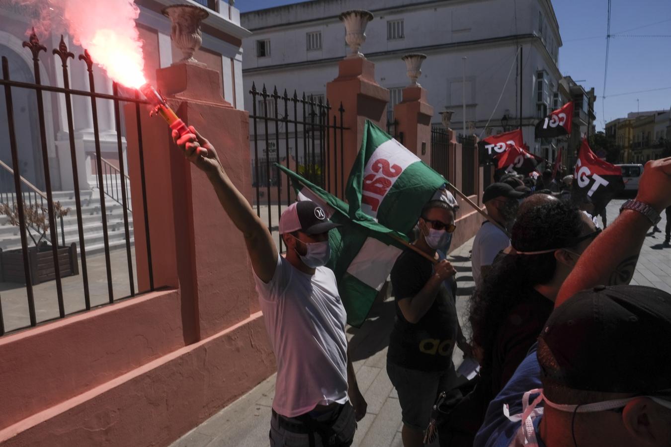 FOTOS: Pinchazo de la huelga del metal en la Bahía de Cádiz