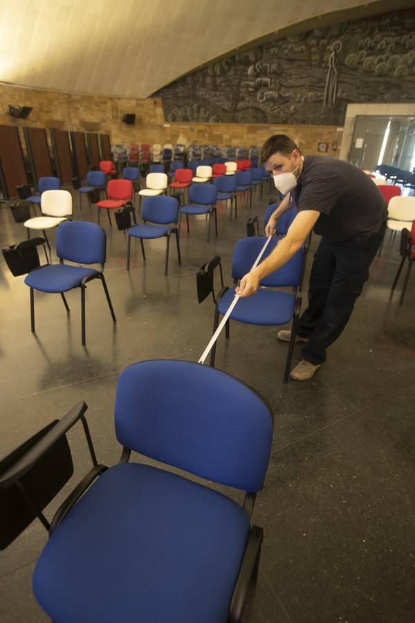 Los preparativos de la vuelta al campus universitario, en imágenes