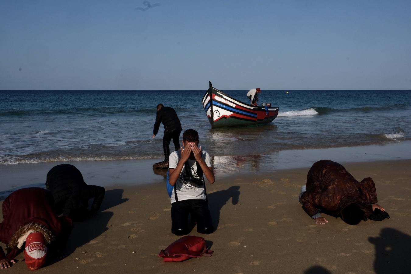 Llegan cuatro pateras a la costa de Cádiz