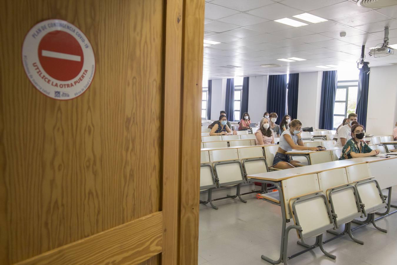 Un solitario primer día de curso en la Universidad Pablo de Olavide