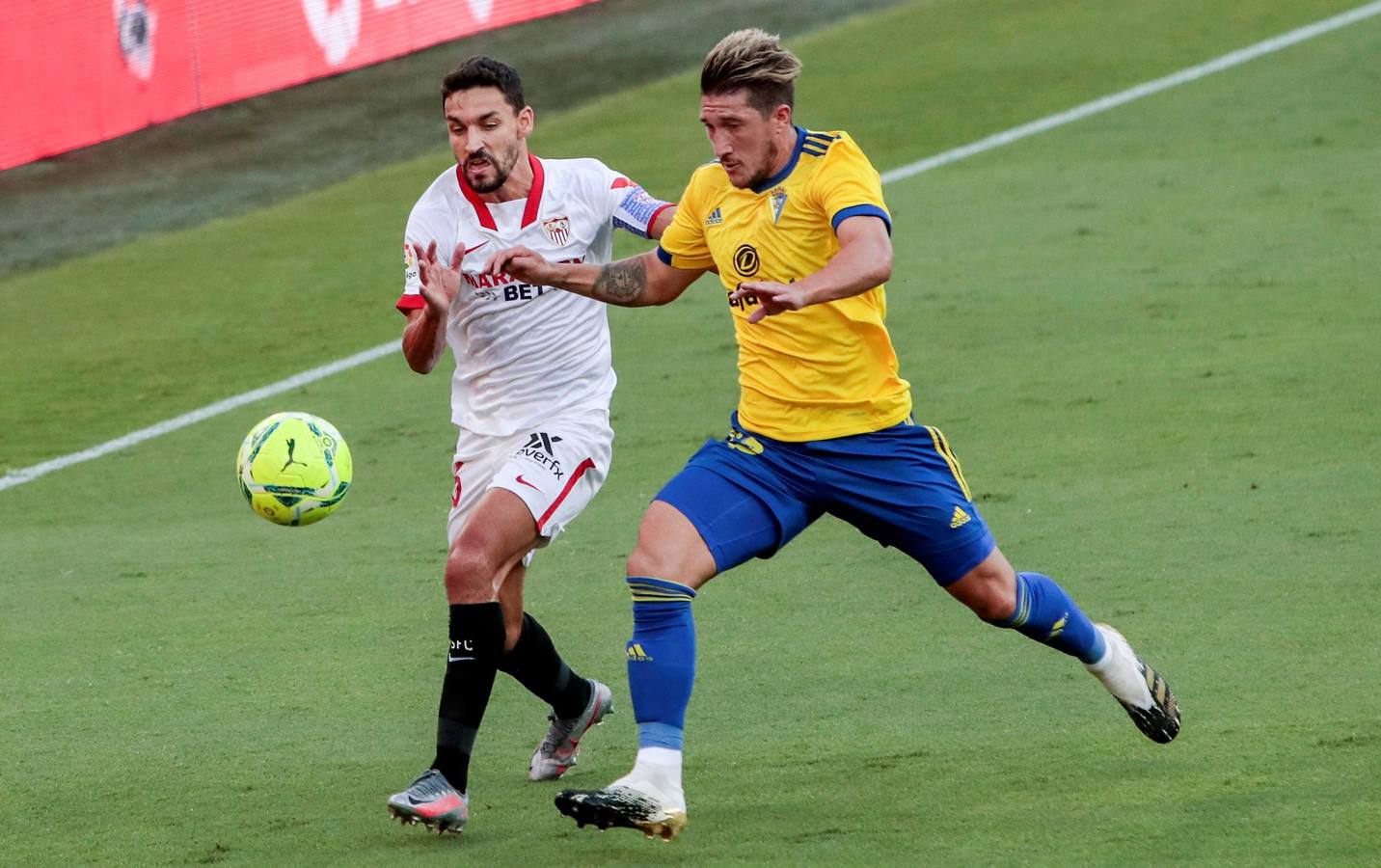 Las mejores imágenes del partido entre el Cádiz C.F. y el Sevilla F.C.