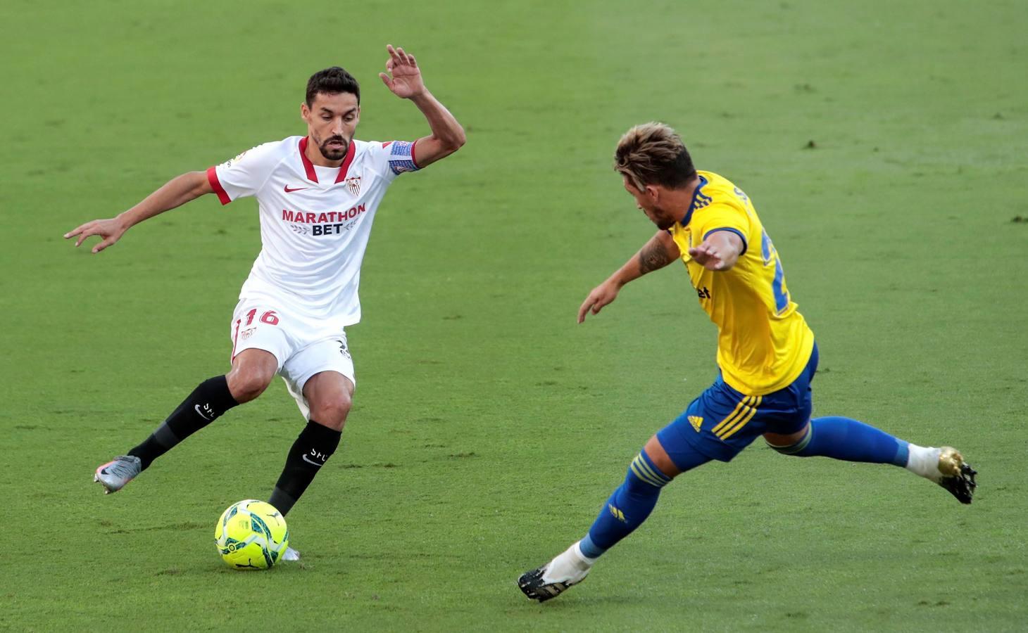 Las mejores imágenes del partido entre el Cádiz C.F. y el Sevilla F.C.