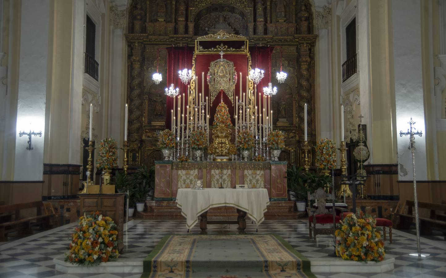 El altar de triduo del Rocío de Triana en San Jacinto