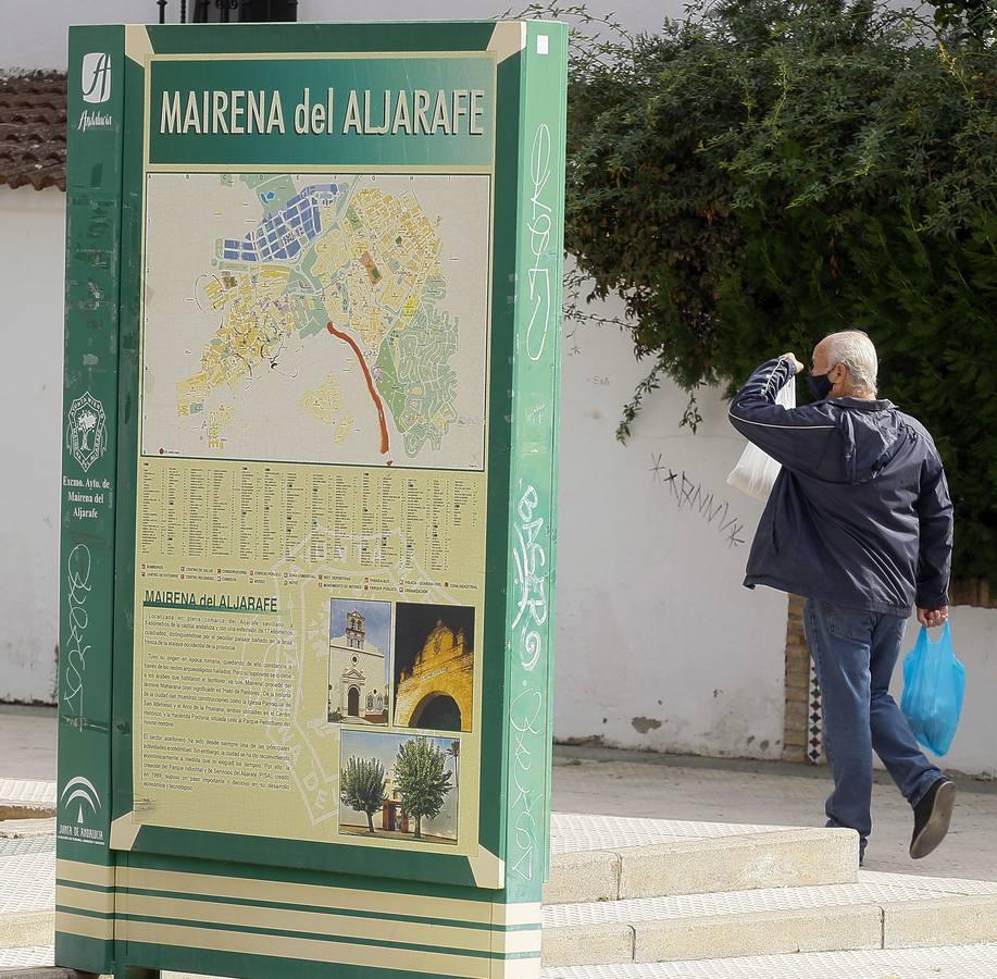 En imágenes, pueblos de Sevilla separados por una calle