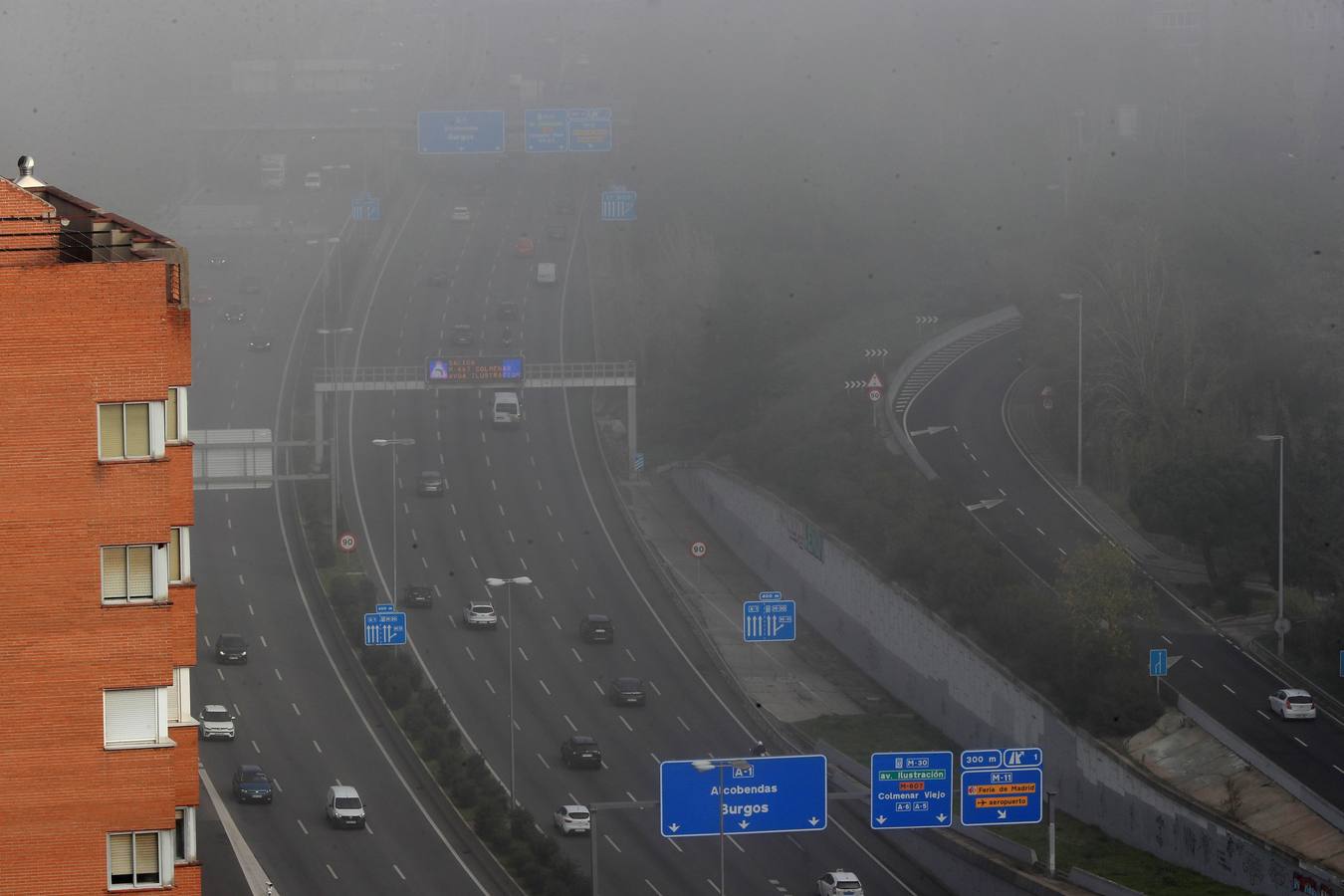 En imágenes, la niebla cubre por completo Sevilla