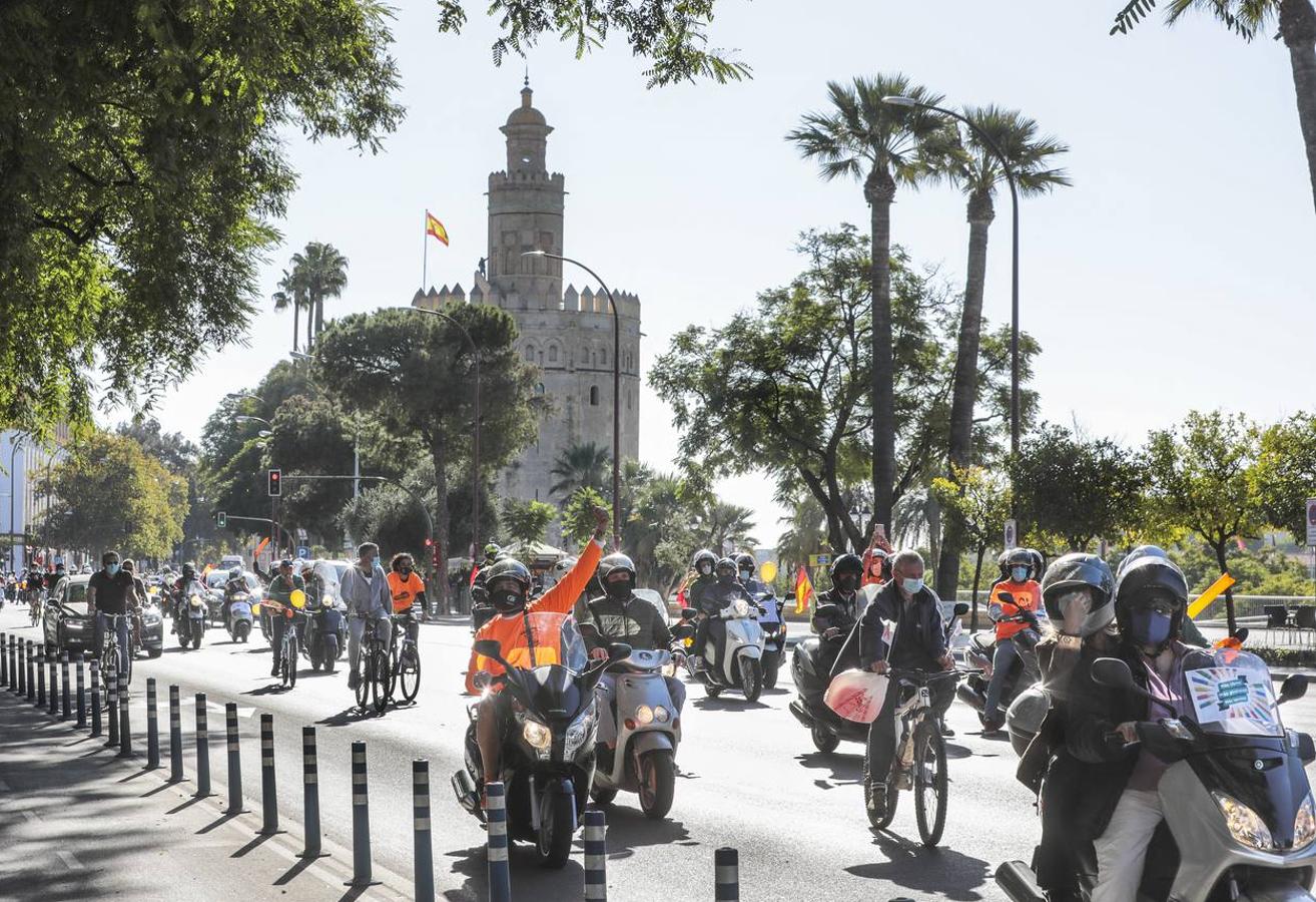 La protesta de la educación concertada de Sevilla por la Ley Celáa, en imágenes