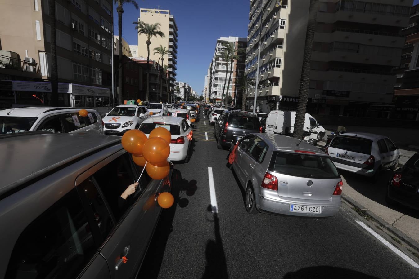 Caravana de vehículos en Cádiz contra «la ley Celaá»