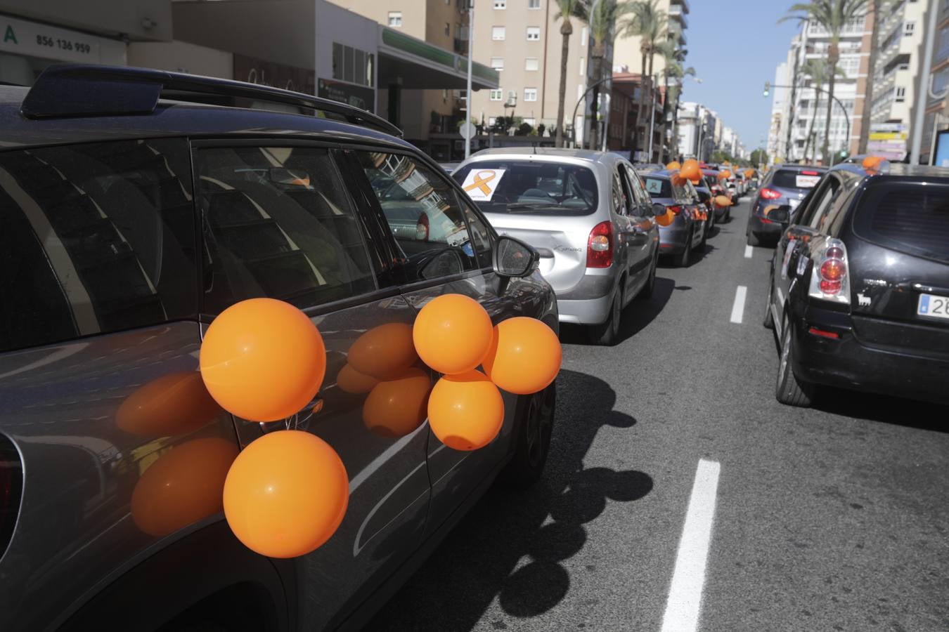 Caravana de vehículos en Cádiz contra «la ley Celaá»