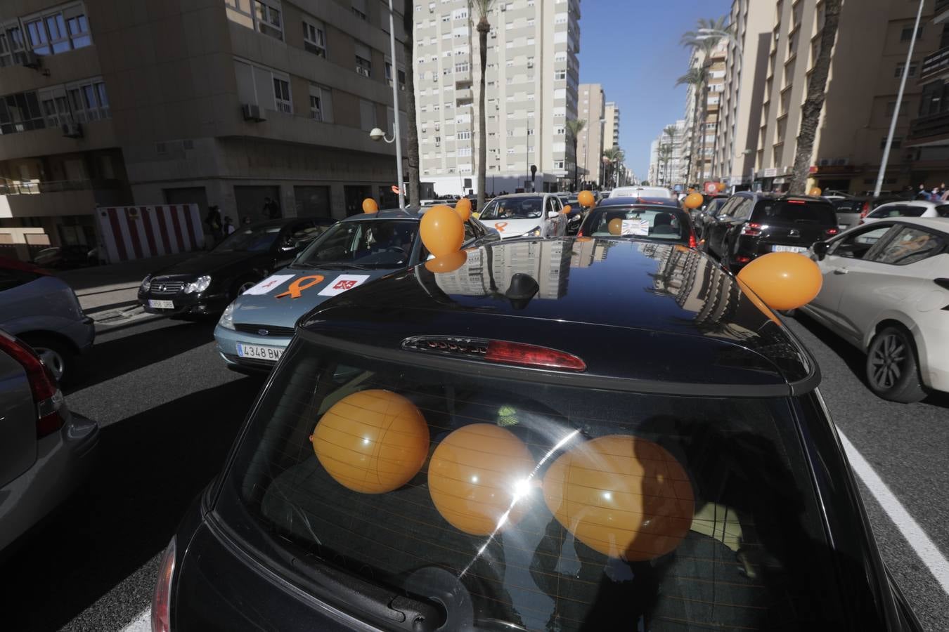 Caravana de vehículos en Cádiz contra «la ley Celaá»