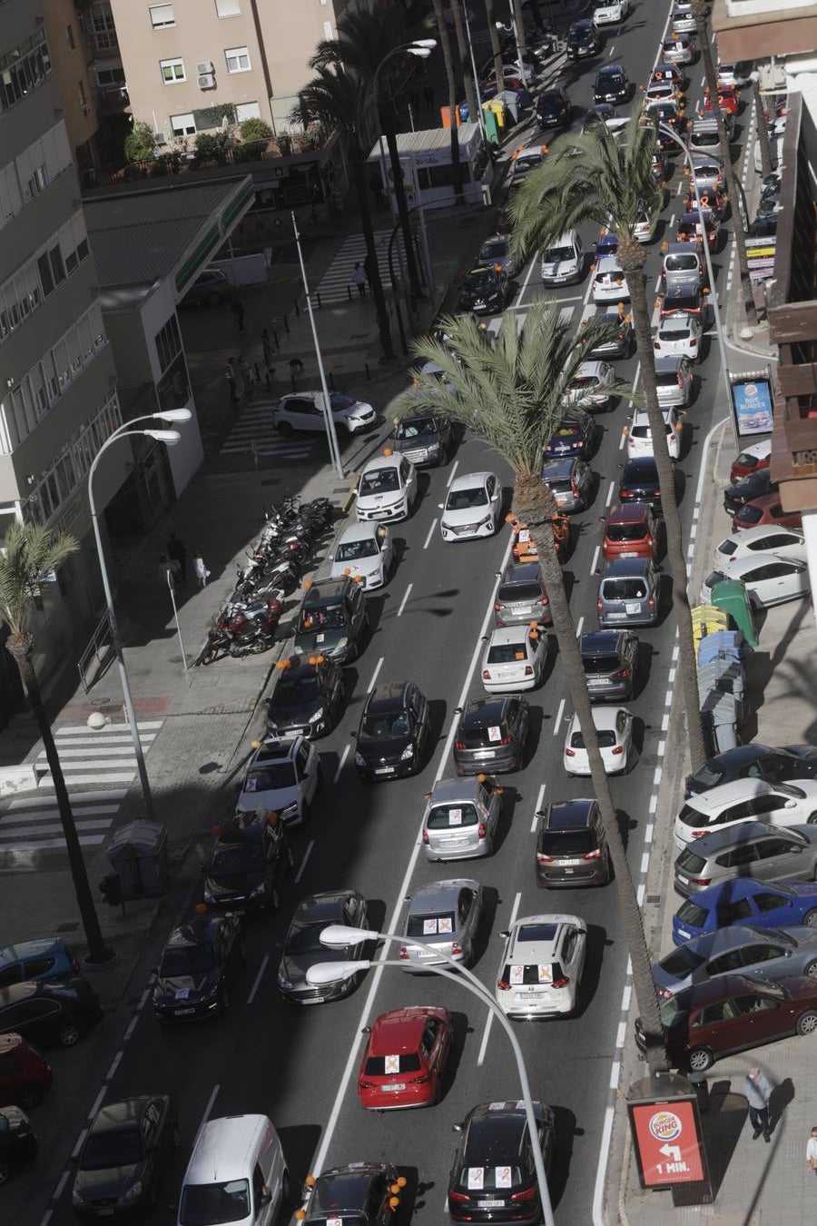 Caravana de vehículos en Cádiz contra «la ley Celaá»