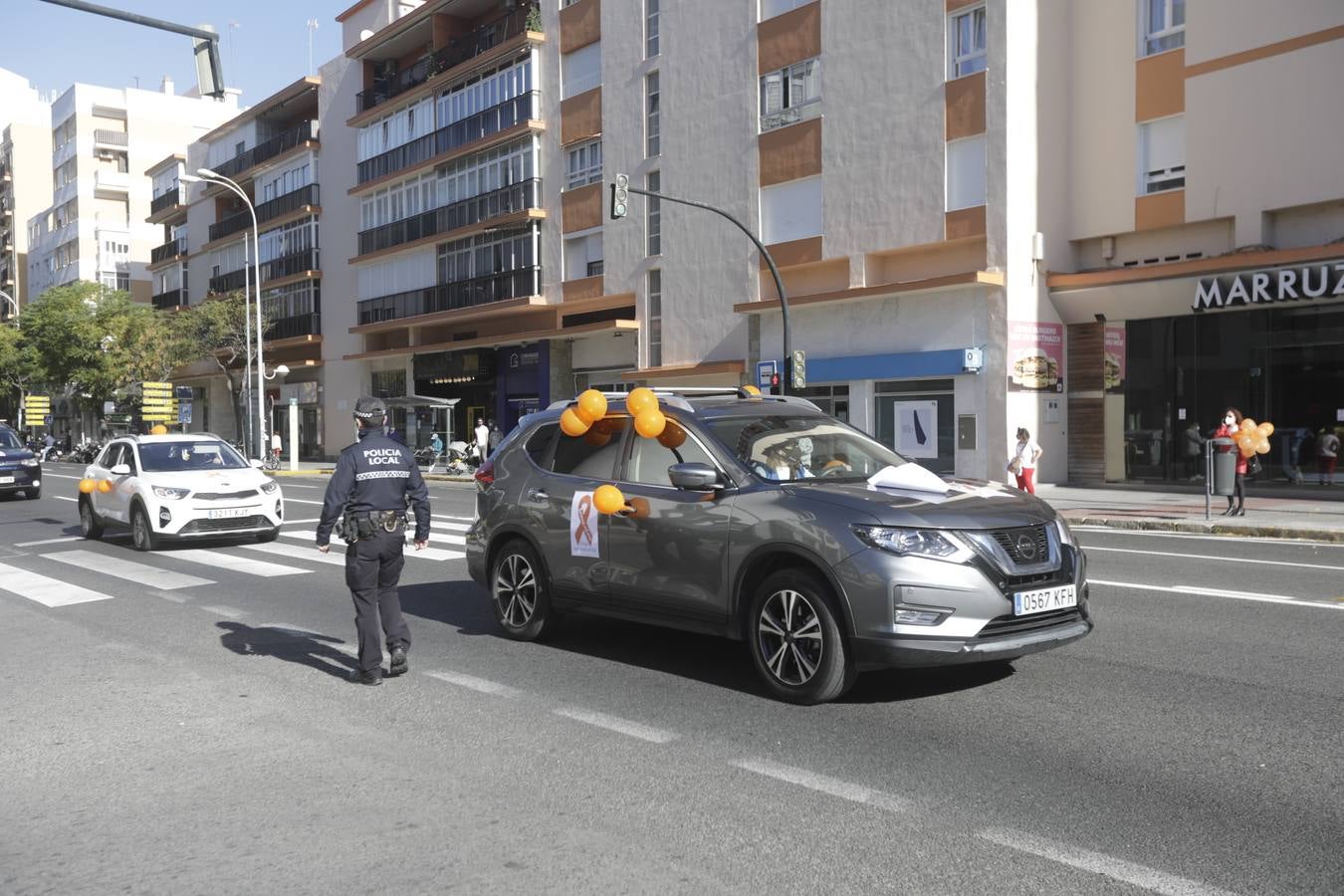 Caravana de vehículos en Cádiz contra «la ley Celaá»