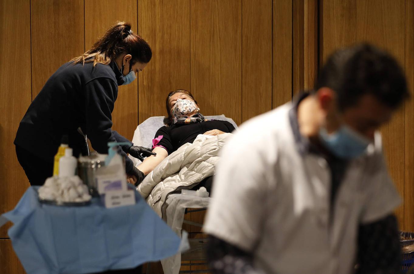 La donación de sangre en la Fundación Cajasol en Córdoba, en imágenes