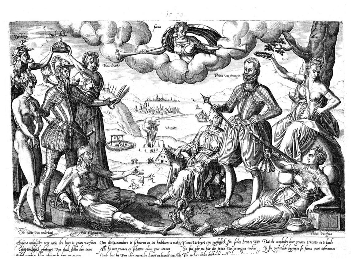 En los orígenes de la Leyenda Negra se produjo una batalla en el campo de los pasquines y los grabados, en el campo de la imprenta, en la que España acabó totalmente derrotada, según sostiene Melquíades Prieto el autor de «La Guerra de papel».. 