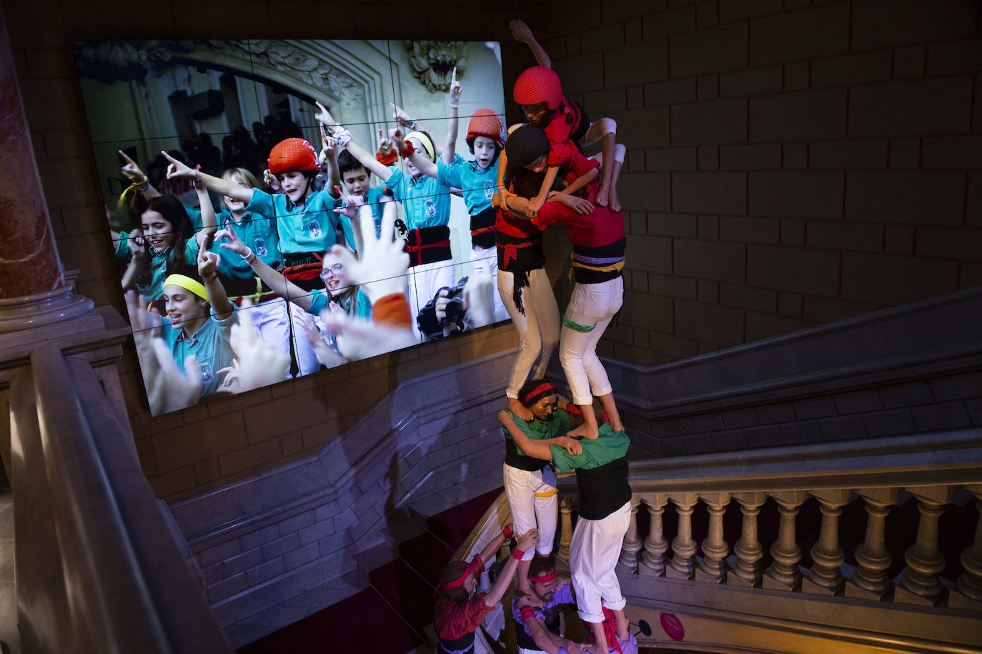 Los castellers también estan presentes. 