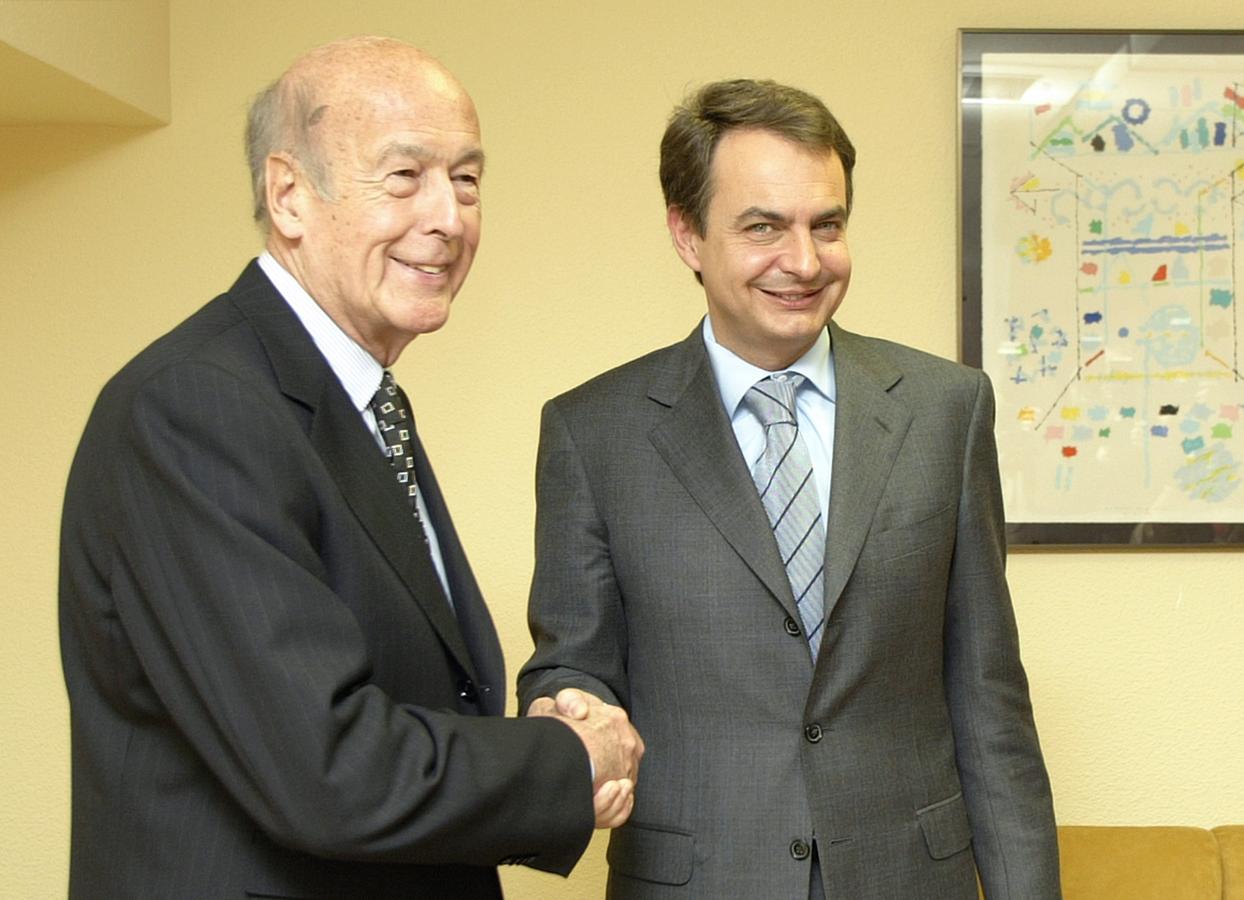 El expresidente francés, junto a José Luis Rodríguez Zapatero. 