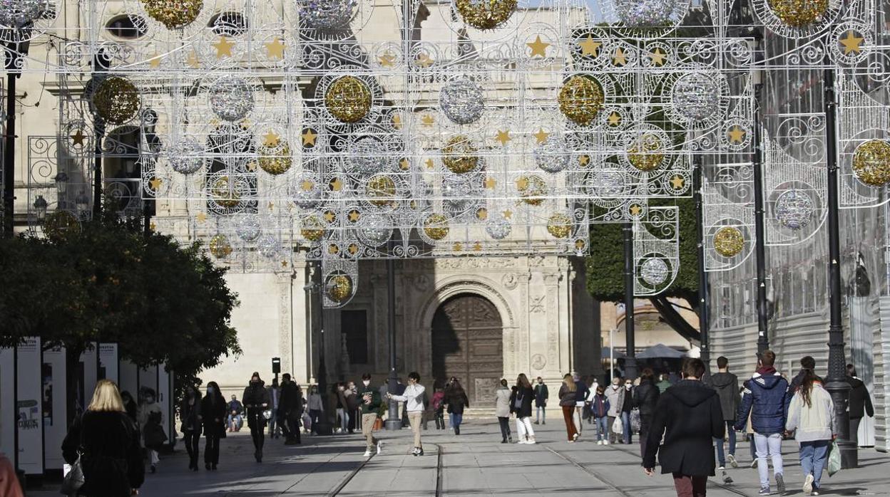 En imágenes, ambiente del Centro de Sevilla en el comienzo del puente de diciembre