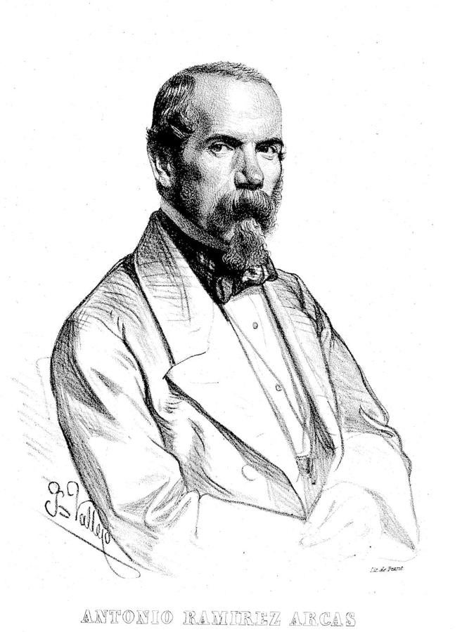 Retrato de Antonio Ramírez Arcas, presidente de la Junta de Gobierno provisional de 1854. José Vallejo (1855). 