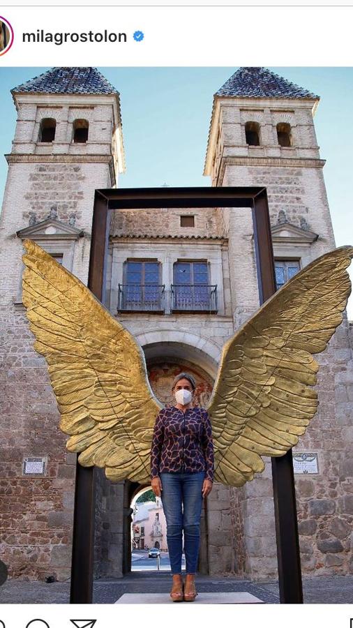 La alcaldesa de Toledo, Milagros Tolón, fue de las primeras en posar. 