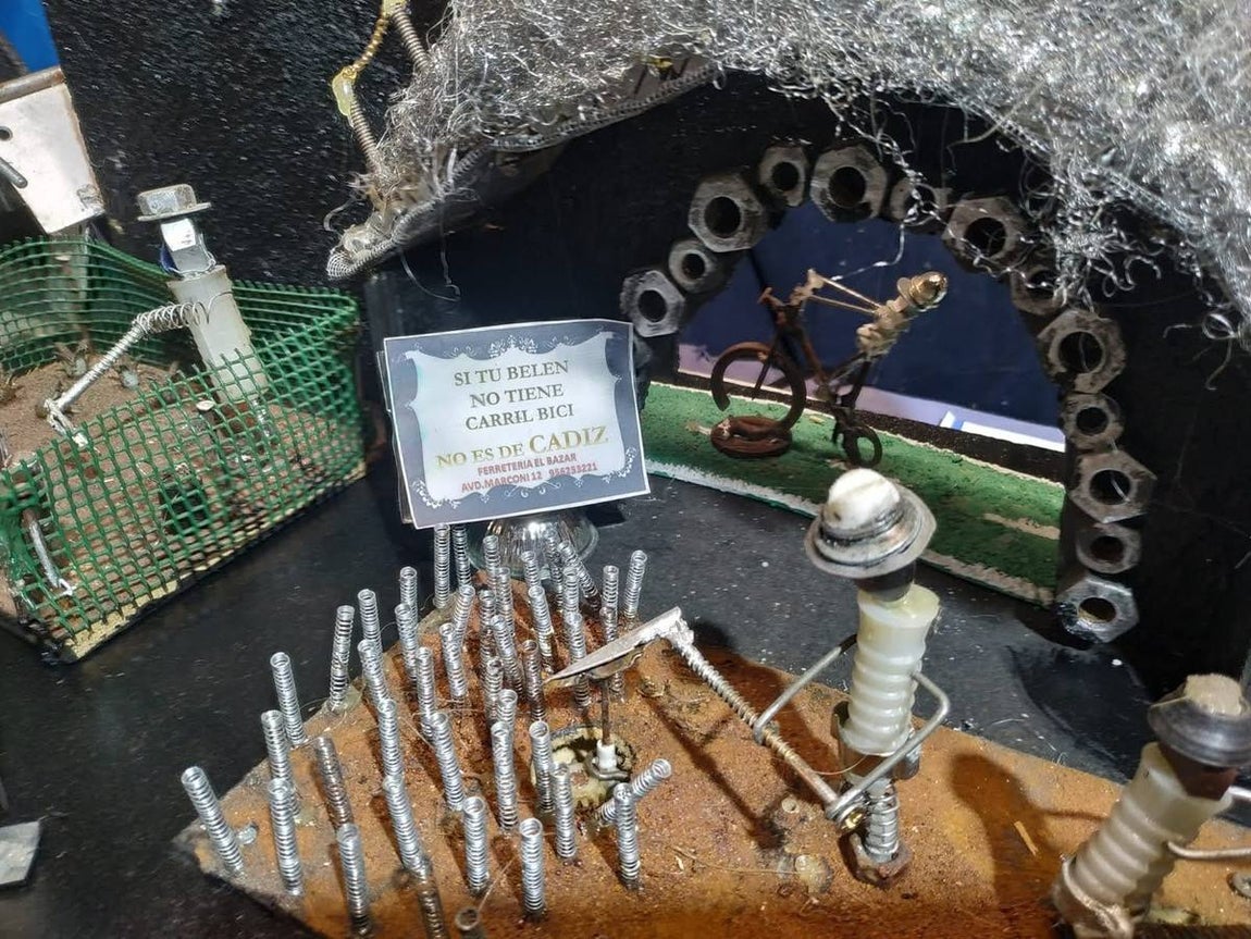 Belén de la ferretería El Bazar de Cádiz