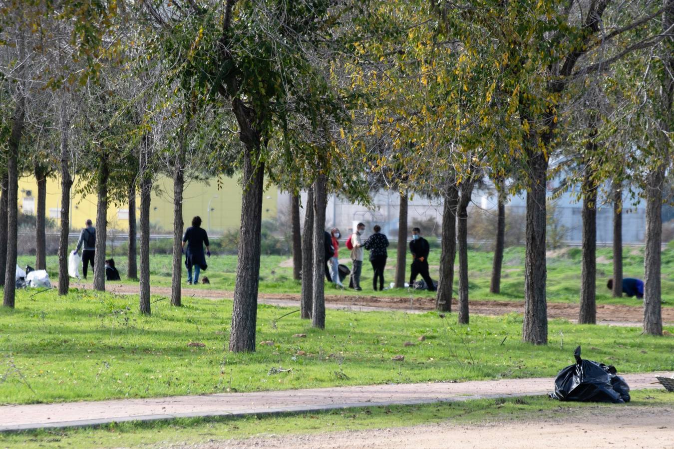 En imágenes, los vecinos de Bellavista limpian los alrededores del Cortijo de Cuarto