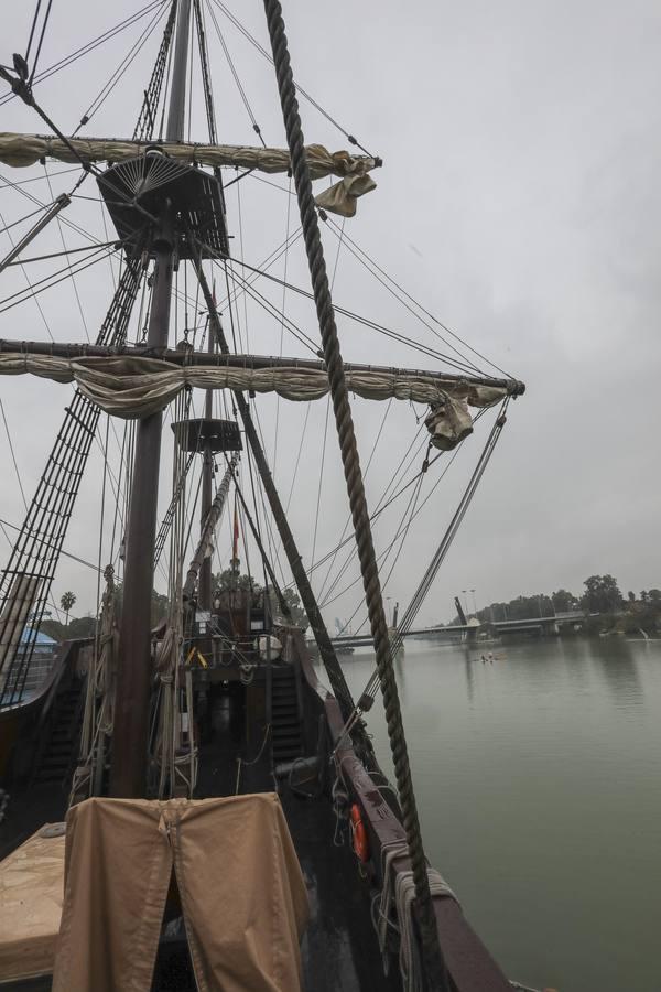 En imágenes, el galeón Andalucía llega a Sevilla