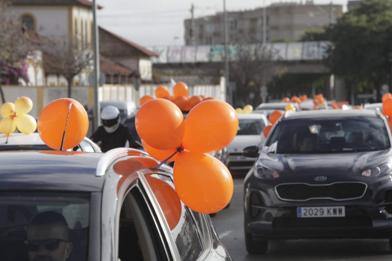 Caravana de coches contra la Ley Celaá en Jerez