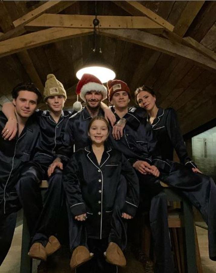 Los Beckham son un ejemplo de elegancia hasta en pijama. 