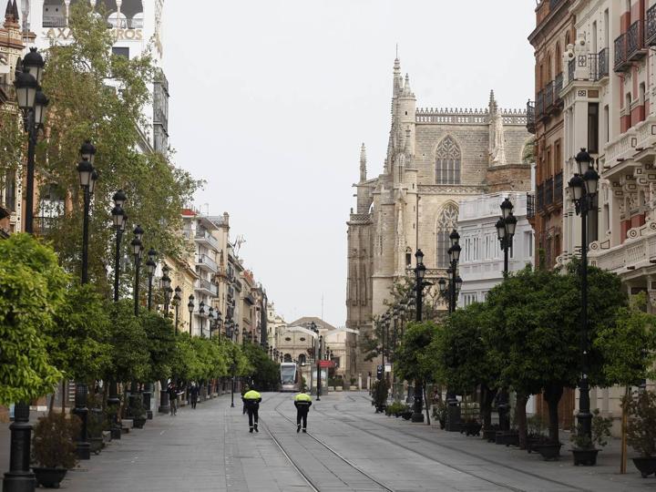 El año 2020 en imágenes: primeros días del estado de alarma en Sevilla