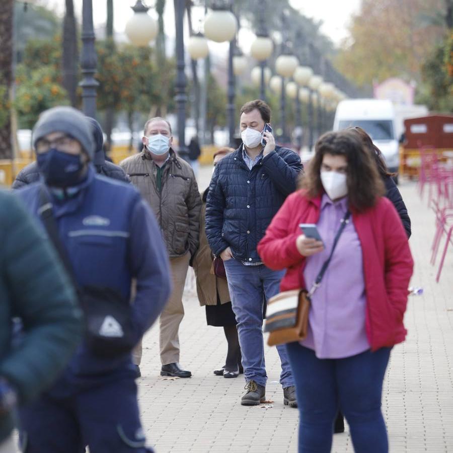 El cribado masivo por coronavirus en el Paseo de la Victoria, en imágenes