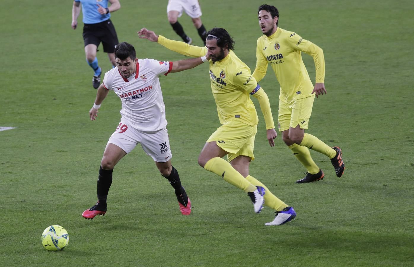 Partido entre el Sevilla y el Villarreal de la 16ª jornada de LaLiga Santander