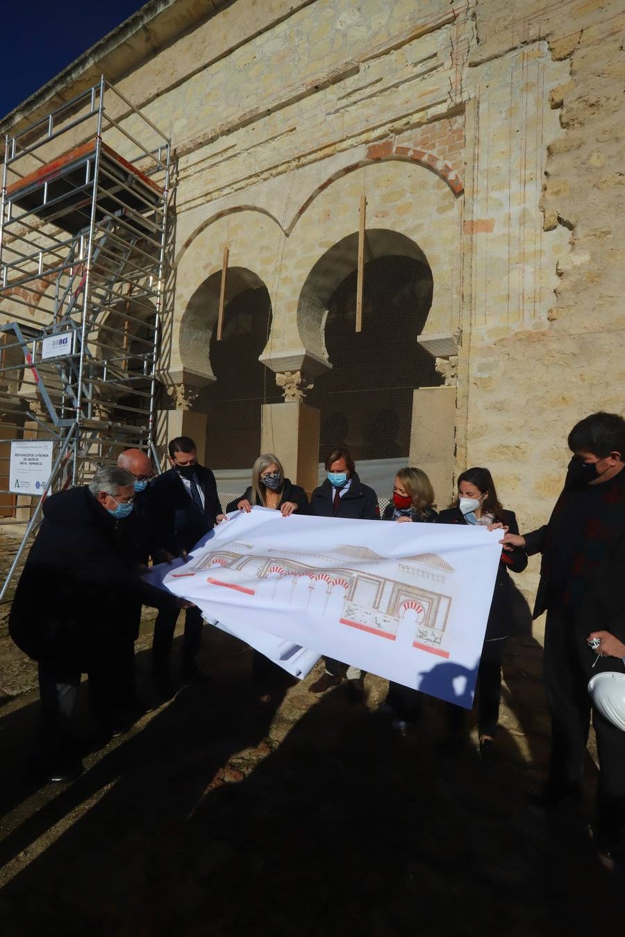 El inicio de las obras en el Salón Rico de Medina Azahara, en imágenes