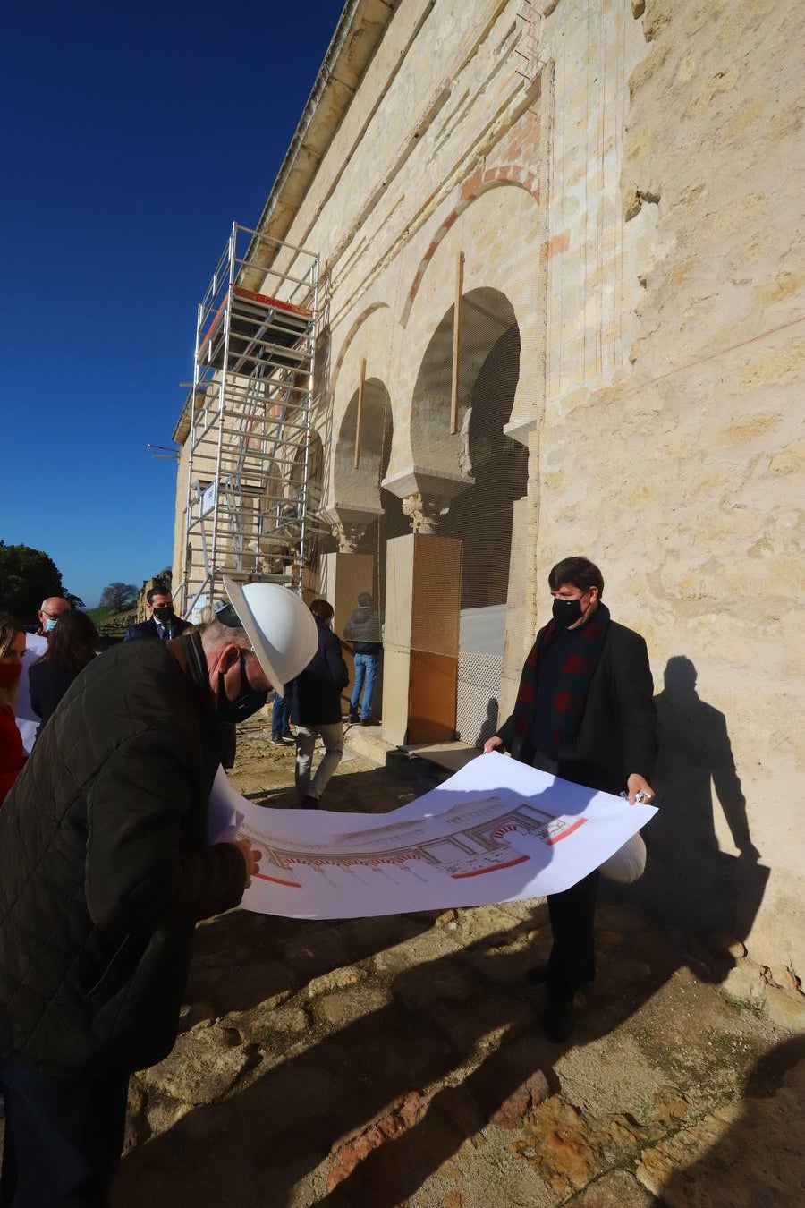 El inicio de las obras en el Salón Rico de Medina Azahara, en imágenes