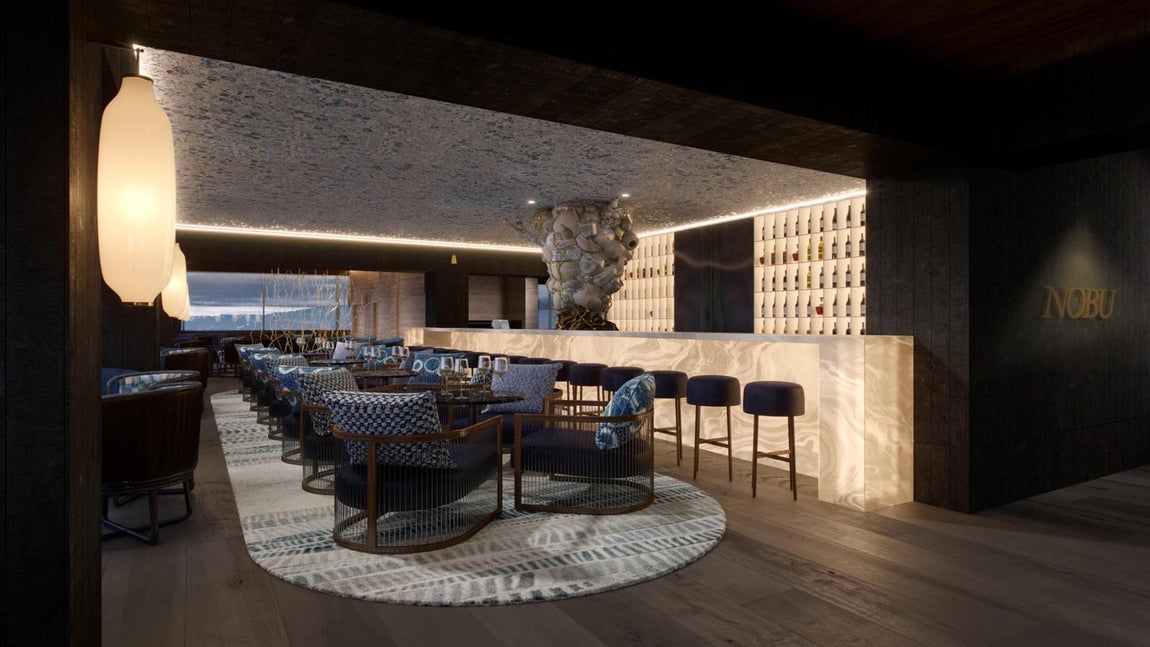 El hotel que Robert de Niro ha venido en Barcelona. Uno de los puntos fuertes del hotel era el restaurante del afamado chef Nobu Matsuhisa, con vistas 360 grados a la capital catalana y una decoración de inspiración japonesa de lo más vanguardista.