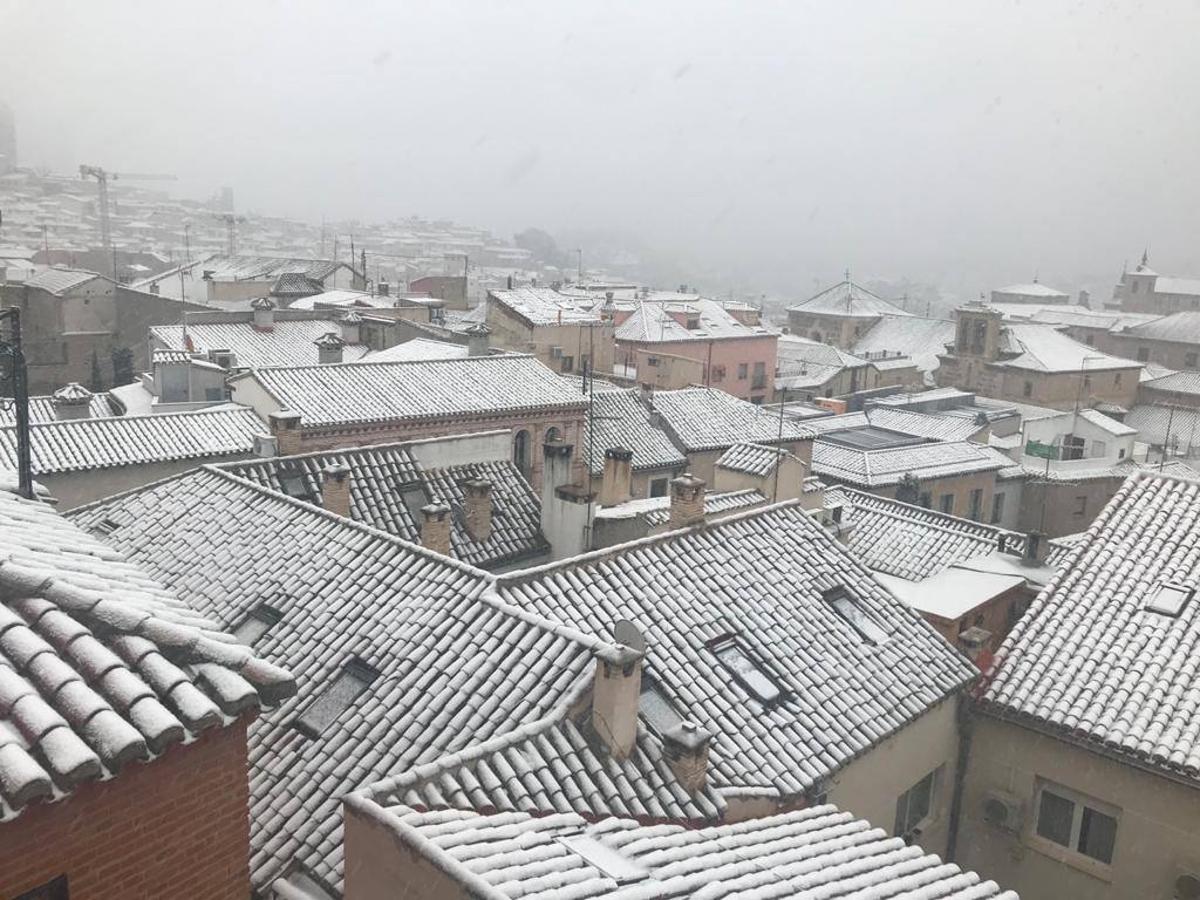 Histórica nevada en Toledo