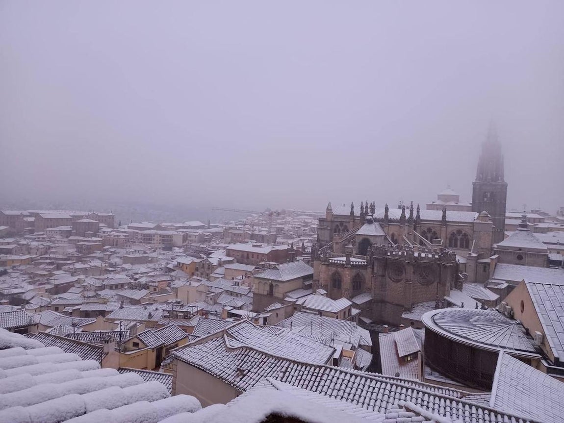 Histórica nevada en Toledo