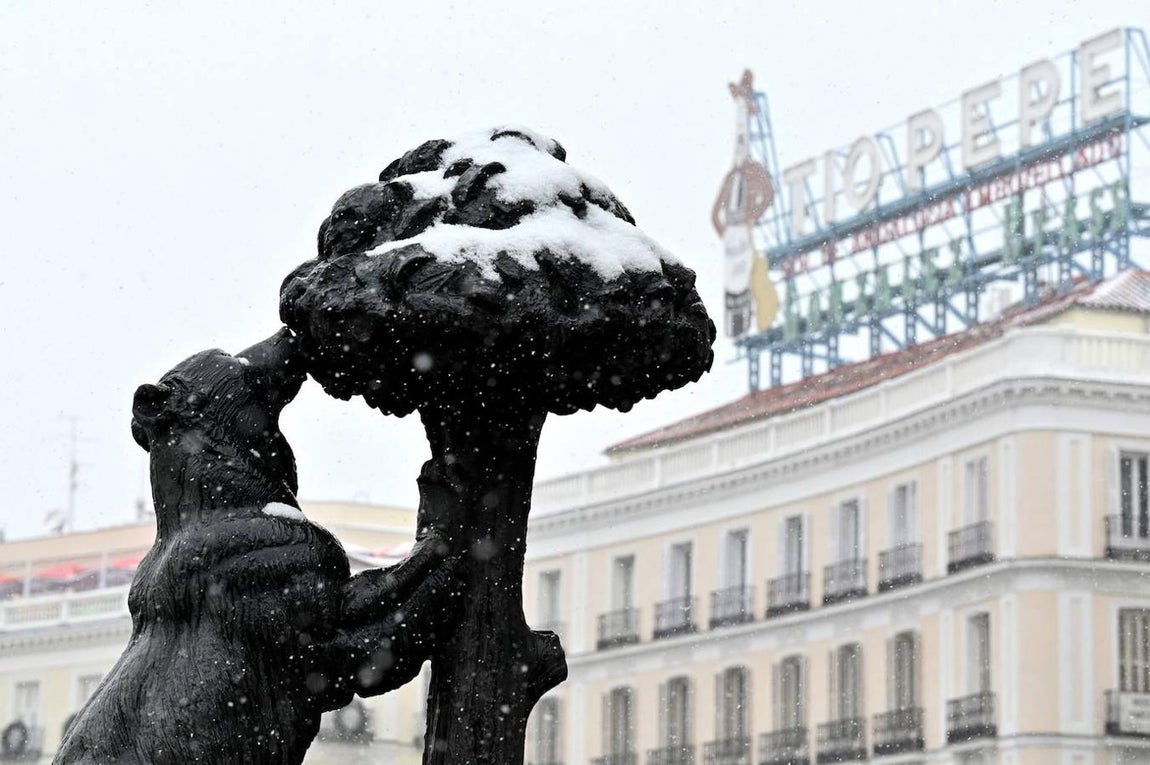 El centro de Madrid, tiritando. 